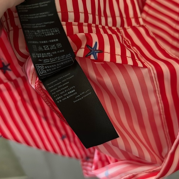 Joules Red and White Striped Raincoat - Picture 5 of 6
